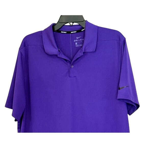 Nike Golf Dri Fit Men's Short Sleeve Polo Shirt Purple Size Lg - Picture 4 of 6